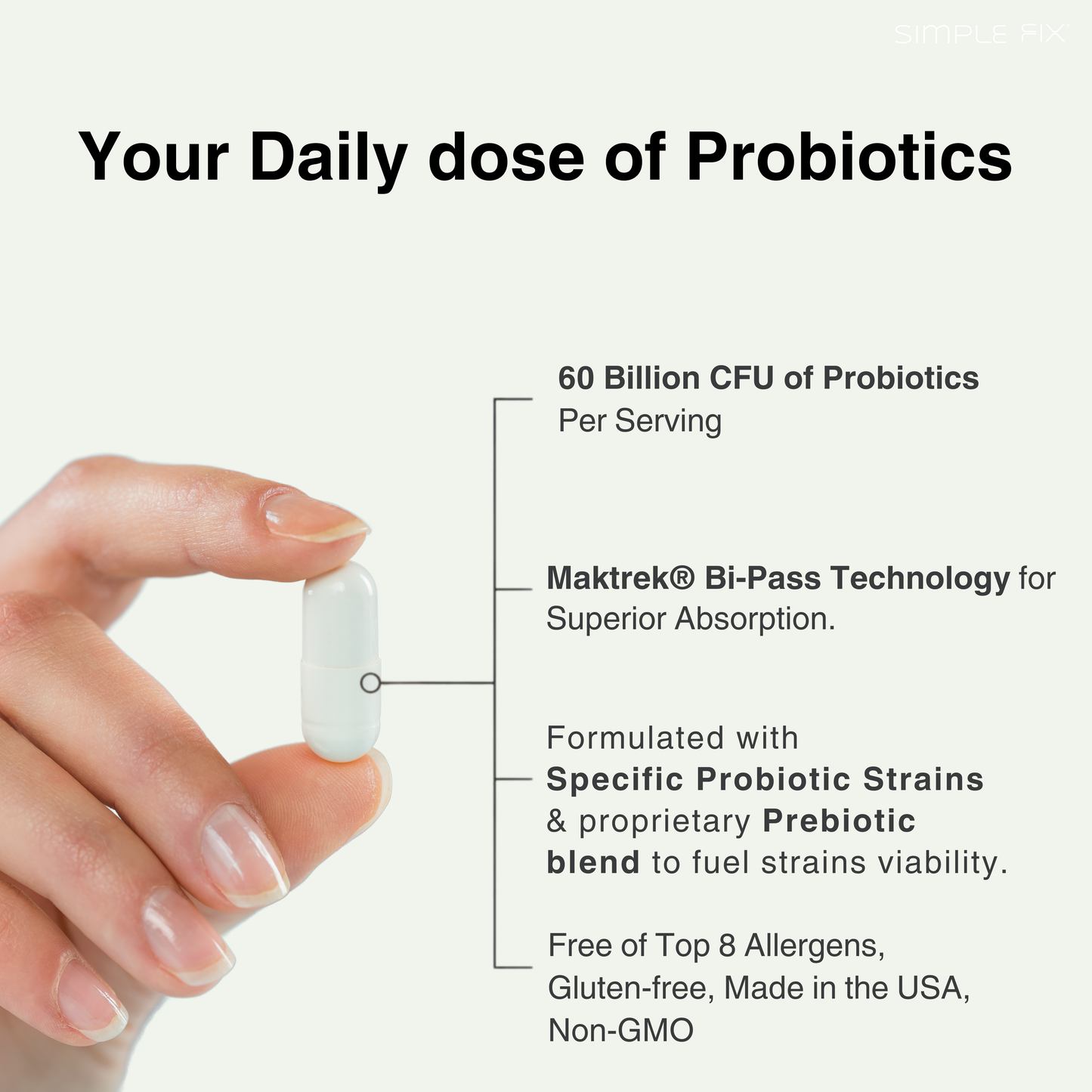 Probiotic 60 Billion CFU – High Potency Probiotics for Gut Health, Digestion & Immune Support – Delayed-Release Capsules with Prebiotics – Shelf-Stable & Vegan – Supports Bloating, Regularity & Microbiome Balance