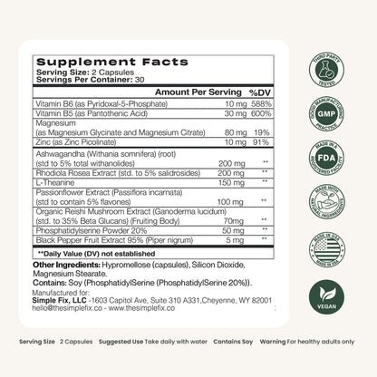 Cortisol Balance Supplement – Natural Support for Healthy Cortisol Levels and Adrenal Function